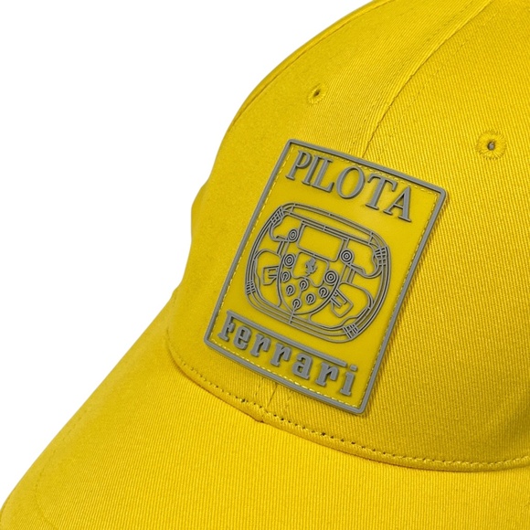 Puma Ferrari Driving Course Corso Pilota Yellow Cotton Strapback Hat Cap - Picture 4 of 11